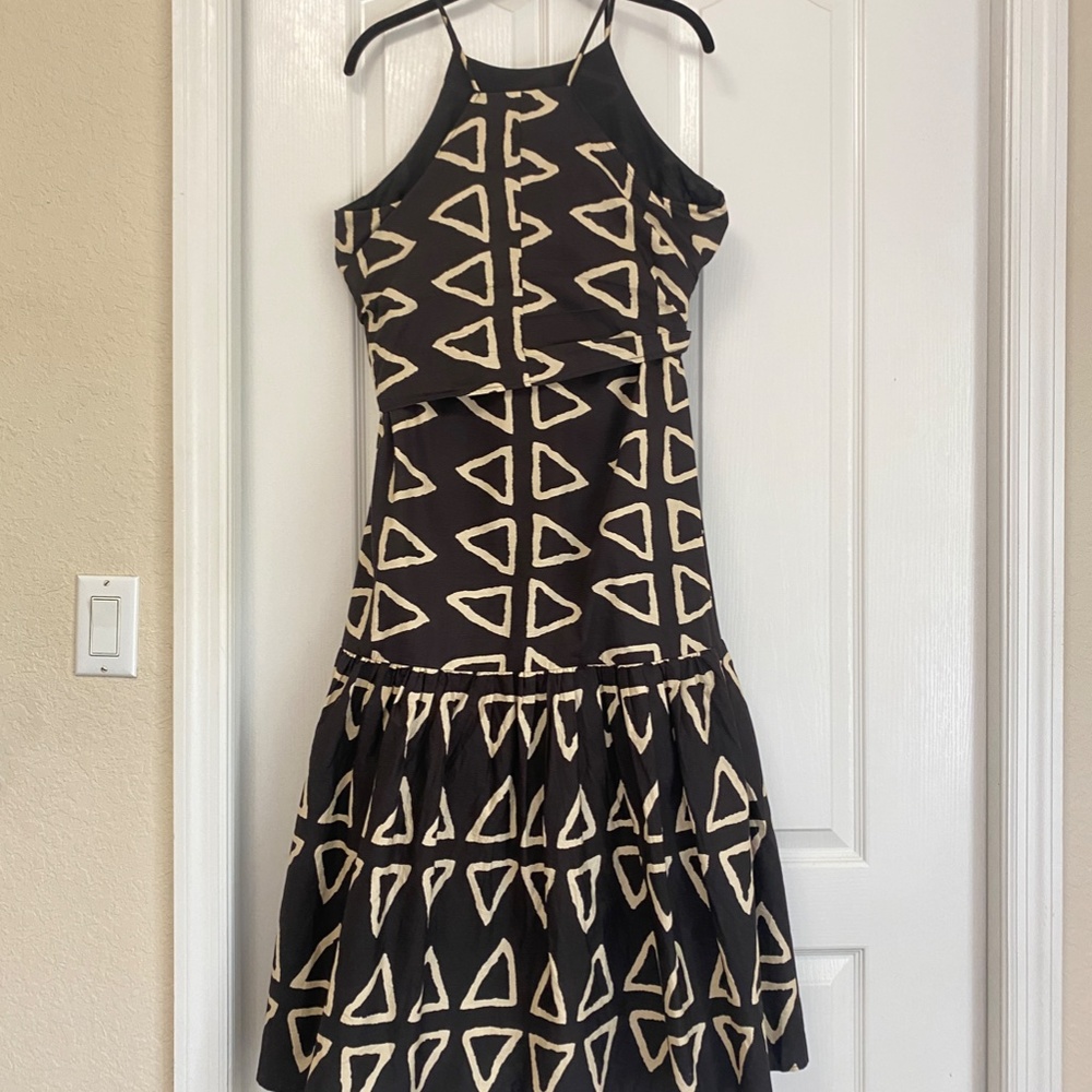 Corey Lynn Calter Triangle Print Halter Midi Dress - image 5